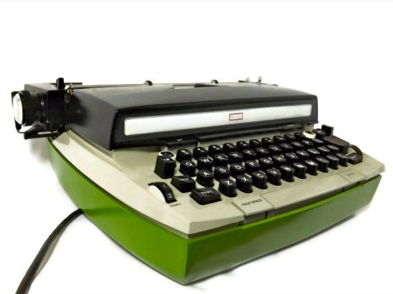 Vintage Typewriter Green Electric Sears Electric 12 Green