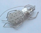 Insect Jewelry LONG-HORNED BEETLE Pin Sterling Silver Insects Elegant Insects Wear You Your Favorite Insect Pest
