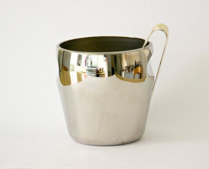 Vintage Fantastic ice bucket ALESSI steel ice tongs