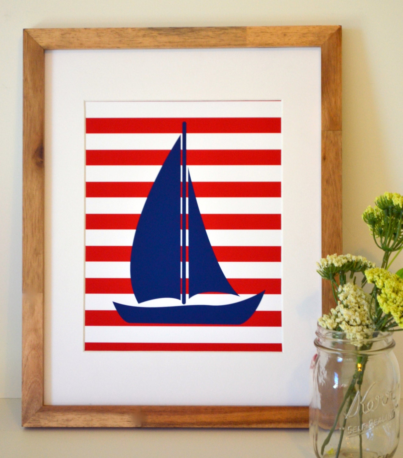 Items similar to Nautical nursery 11 x 14 wall art- Baby boy room
