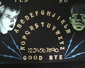Bride of Frankenstein OUIJA BOARD hand painted acrylic on 12x18 inch wood panel signed by artist