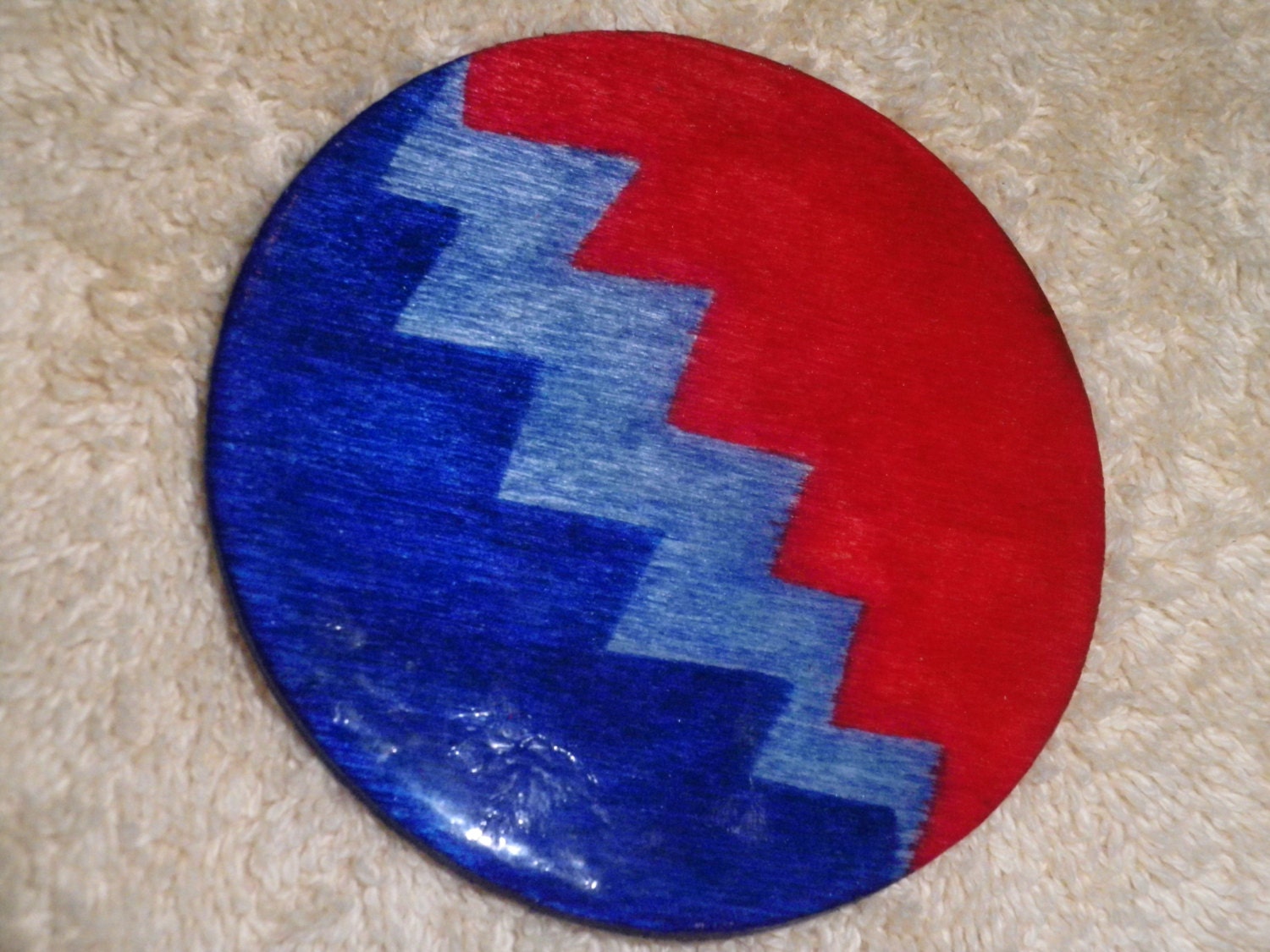 Handmade Grateful Dead Lightning Bolt Magnet