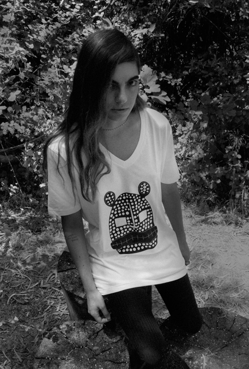 Bear mask t-shirt white