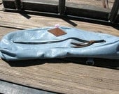Pastel Blue Leather Horse Cantle Bag