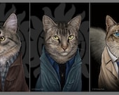 Supernatural Cats, 4x6 postcard prints
