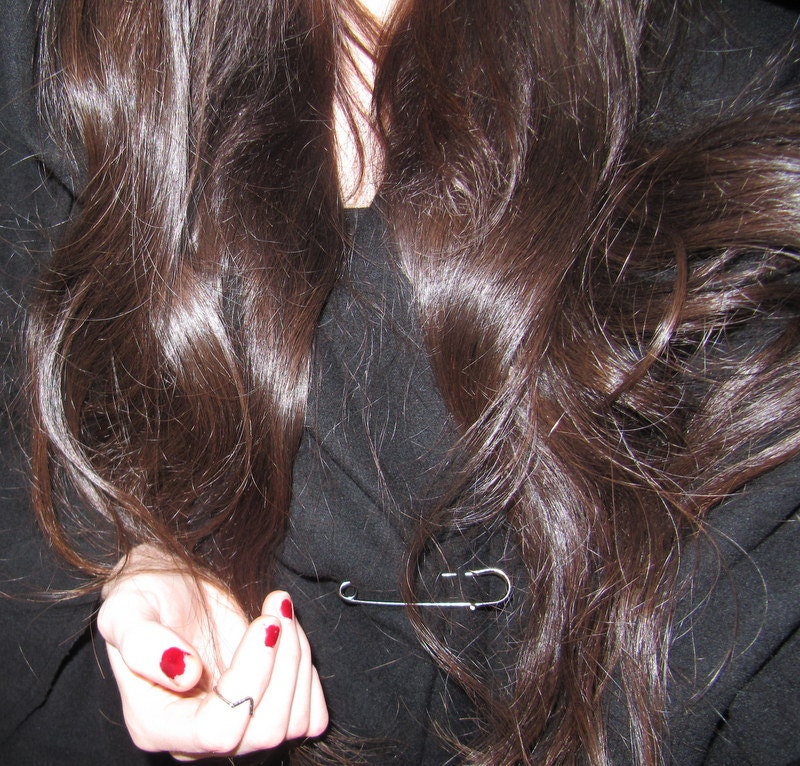 SALE - Dark brown extensions - clip in human remy hair - FULL SET - 100 grams