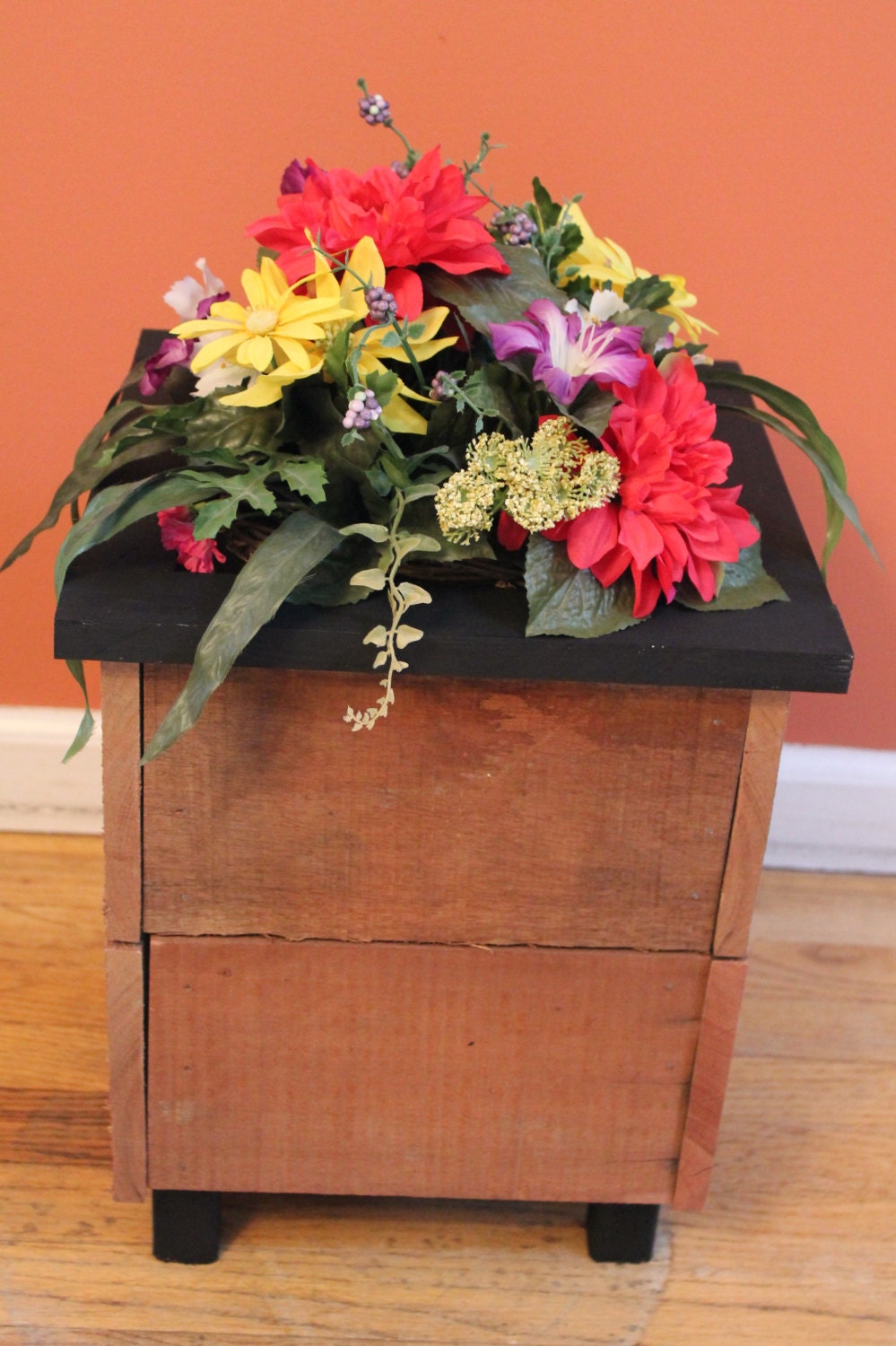 Wood pallet planter rustic garden container outdoor indoor flower pot holder handmade