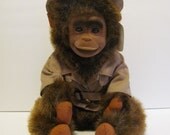 Vintage Safari Monkey Plush Kid's Toy Shalom Toy Co.