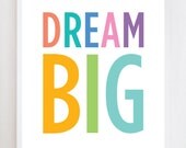 24x36 Dream Big Wall Art Print