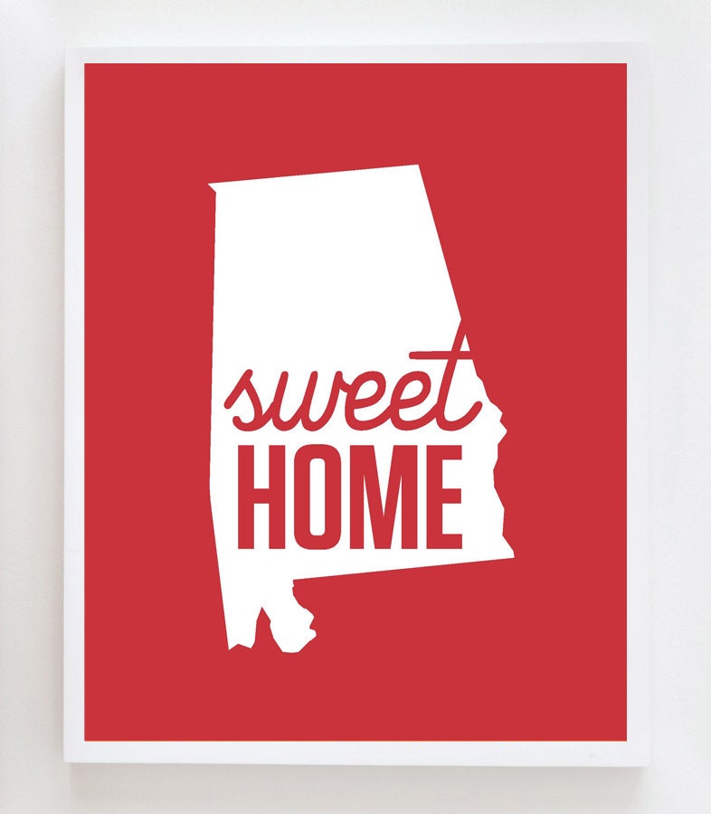 8x10 Sweet Home Alabama Wall Art Print