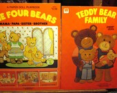 1980 Whitman UNCUT Bear Paper Doll Books
