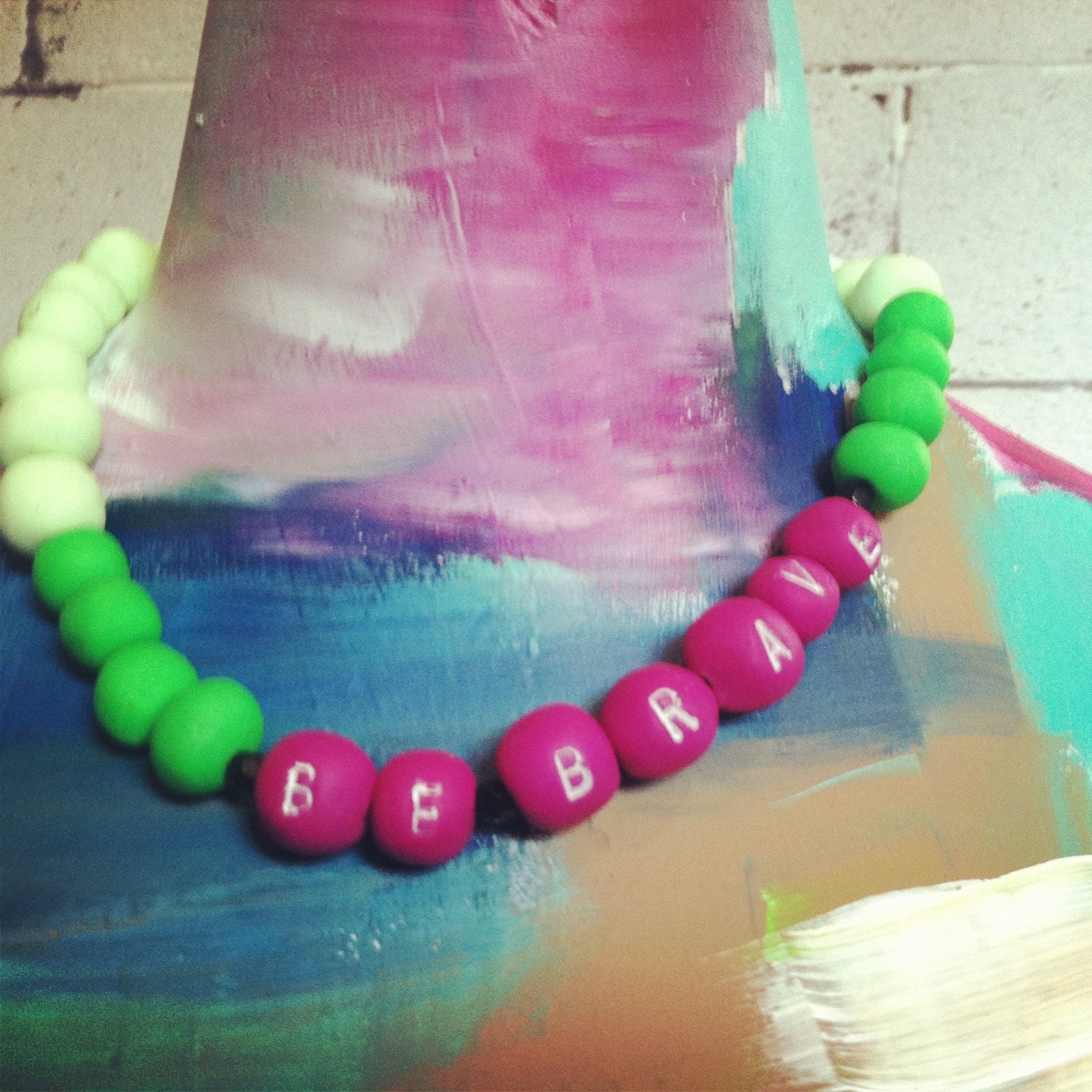 Be Brave Gum Ball Necklace