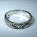 Hand Engraved 14K White Gold Ring / Band 5mm Wide. Wedding. Engagement. Bridal.