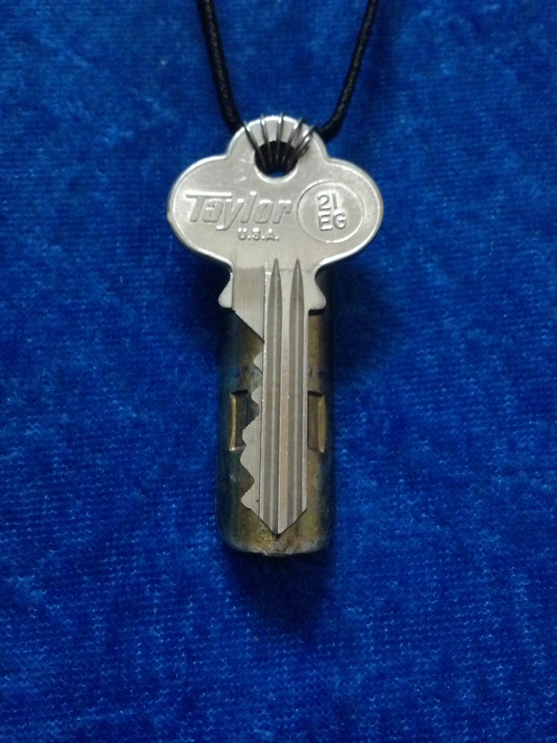 Upcycled Key & Lock Parts Pendant