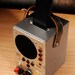 iphone 5 charging station with speaker from vintage radio test equipment