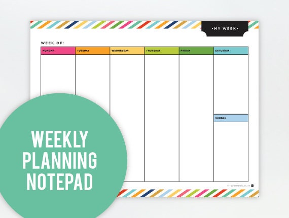Weekly Planning Notepad