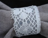 Wedding White Lace Napkin Rings, Vintage Lace Inspired Wedding, Country Wedding, set of 8