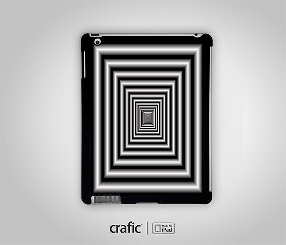 Black illusion iPad Case - New iPad/iPad 2