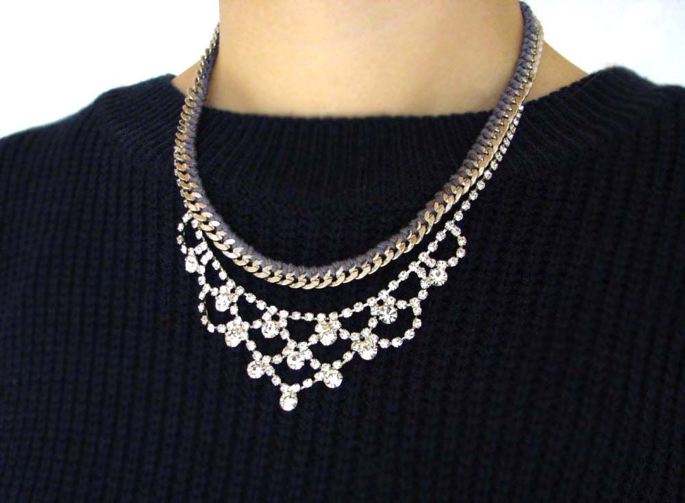 Luxe Crystal Necklace/ bold.modern. glittering
