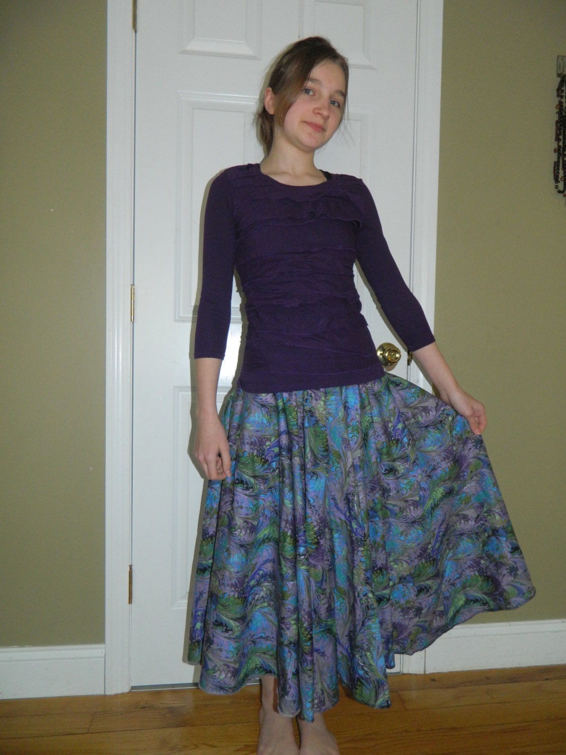Girls'/Womens' Modest Twirly Circle Skirt