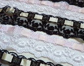 Vintage lace trim - Vintage sewing supplies - 1980s Lace Trim - Eyelet Lace