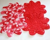 Wash Cloth/Dish Cloths - Cotton Dishcloth/Wash Cloth Set of 4 -  Red - Housewares