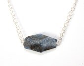 Blue Agate Sparkly Druzy Strength Strength Necklace - Protection, Strength, Positive Outlook