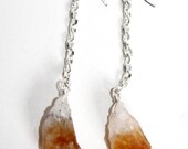 Citrine Abundance, Protection and Clarity Earrings - Reiki Infused - Sterling Silver Earring Hooks