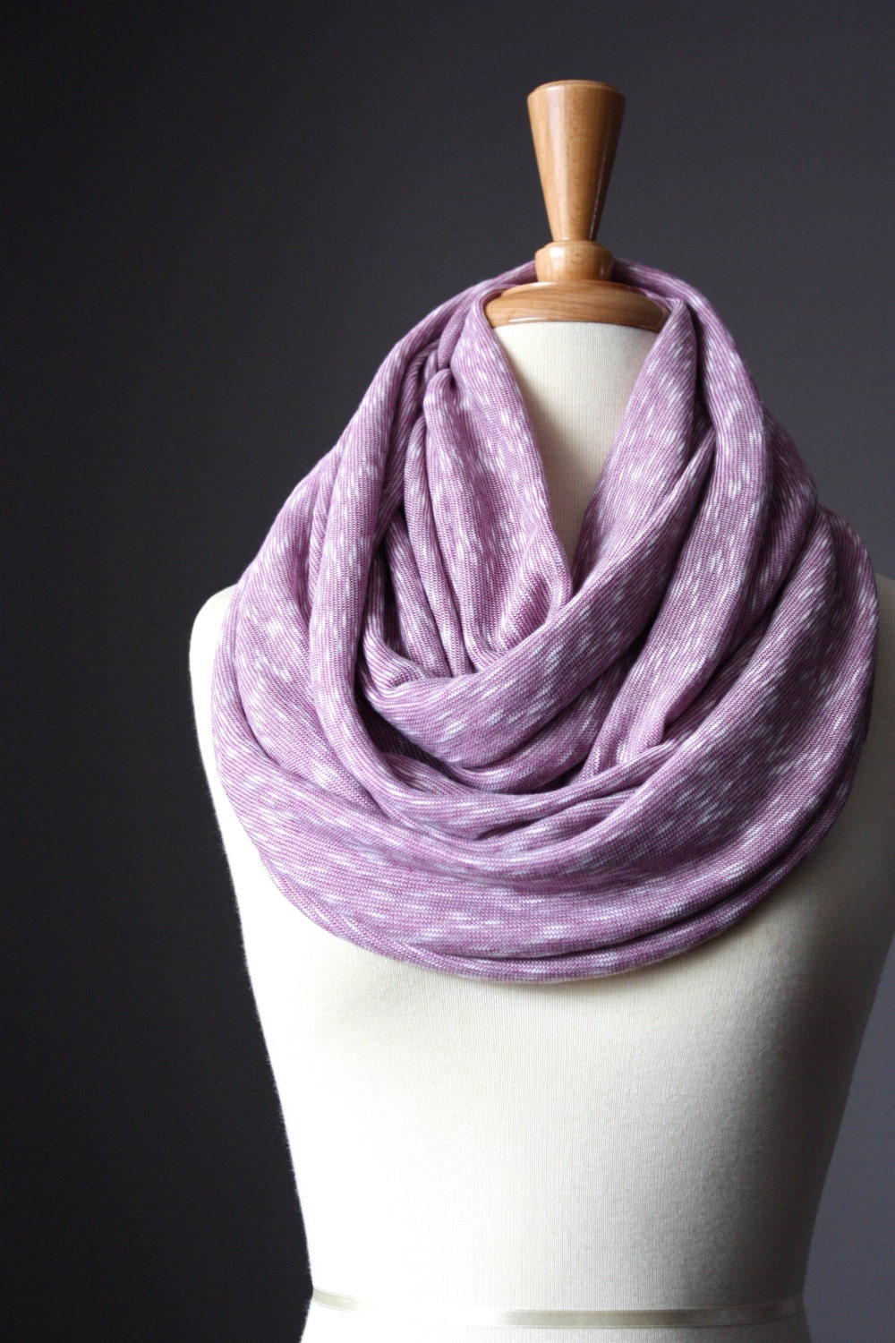 Heather Dusty Rose Sweater knit infinity scarf   -  soft - wide - snood - cowl - loop scarf - pink