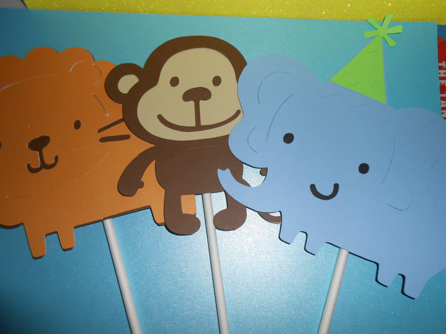 Safari/Jungle Adventure Party Centerpiece Sticks Set of 3