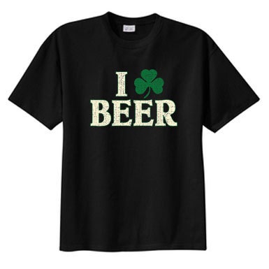 I Clover Beer New T Shirt, s m l xl 2x 3x 4x 5x, St. Paddys Fun, Ireland, Shamrock