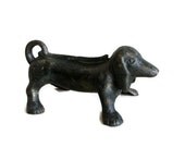 Dachshund figurine antique DOORSTOP Wiener dog, cast iron, door stop, WIPE off shoe mud boot scraper, 8 lbs HEAVY, garden decor, patio porch