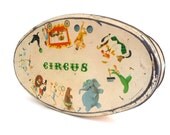 Vintage Biscuits Tin Box - Retro Advertising Metal Collection Box - Italian Cookies Tin - 1960s - Circus PAVESI