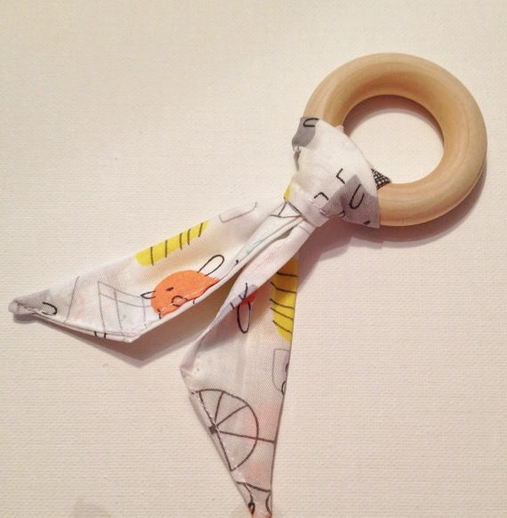 Organic Cotton/Untreated Wood Teether