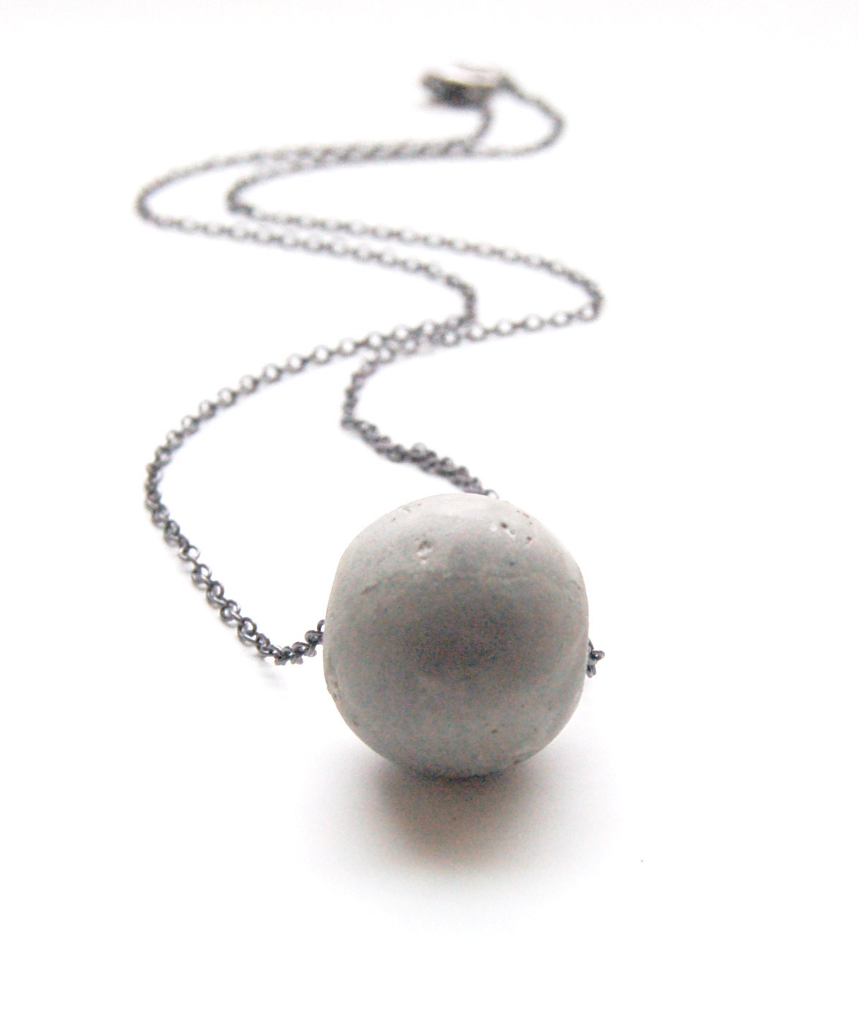 Concrete Sphere Necklace - Cement Jewelry
