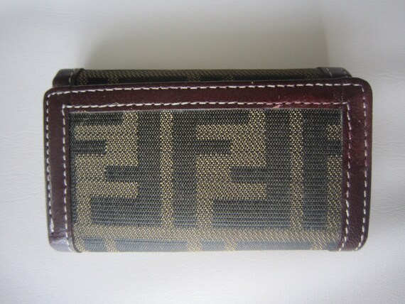 Fendi leather key chain wallet purse key holder by mariamariaa