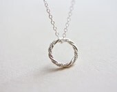 fancy twist ring necklace - simple delicate handmade jewelry by fancy lemon