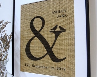 Burlap Wedding Print Customized