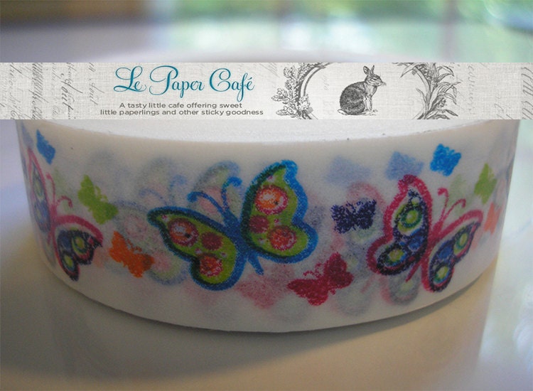 BUTTERFLY PARADISE Washi Tape - Decorative Pattern Masking Tape - 15mm x 15m