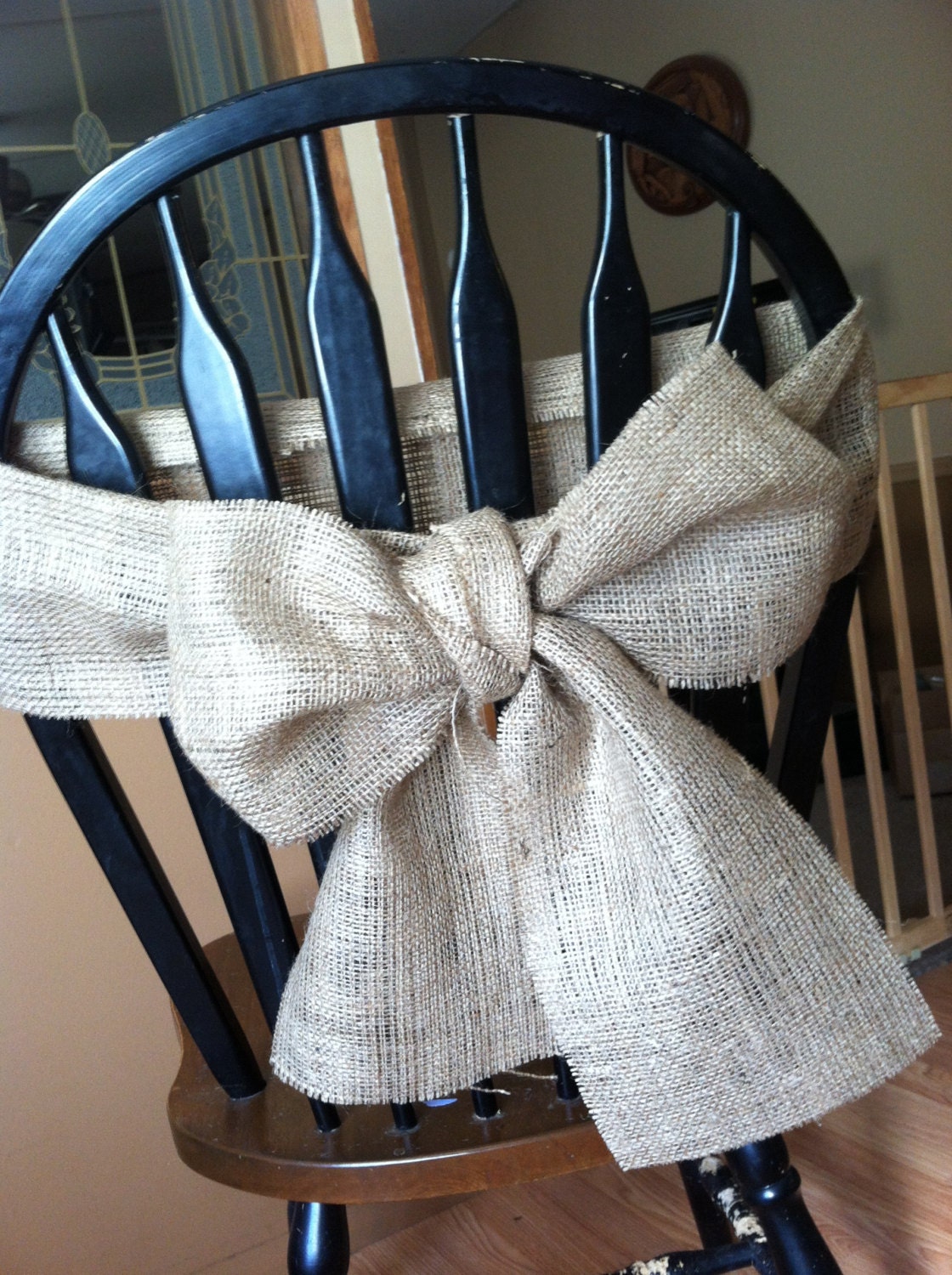 Shabby chic rustic burlap chair Sash set of 50