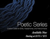 plusSound Poetic Series Custom Cable for Ultimate Ears, Shure, Sennheiser, Westone, Customs In-Ear Monitors