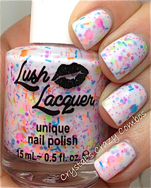 NEW Neon--Haywire:  Custom-Blended NEON Glitter Nail Polish / Lacquer