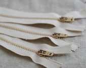 6 inch Organic Zippers (five pieces)