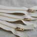4 inch Organic Zippers (five pieces)
