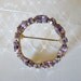 Purple Amethyst Brooch, Navette and Round Amethyst Stones, Great accessory to any outfit