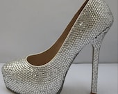 Sample sales US9 5" Bling High heel shoe crystal Heel 6" Strass w/ Swarovski element