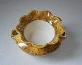 Self - Watering Ceramic African Violet Pot - hand painted, 2 piece, indoor, outdoor, lawn or garden