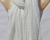 The fashion leisure cotton scarf, white natural folds scarf, scarf shawl, manually remove Su, soft comfort women accessories