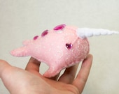 Valentine Narwhal Plush - Light Pink