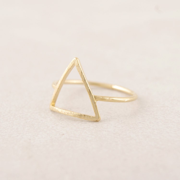 Triangle Ring in gold